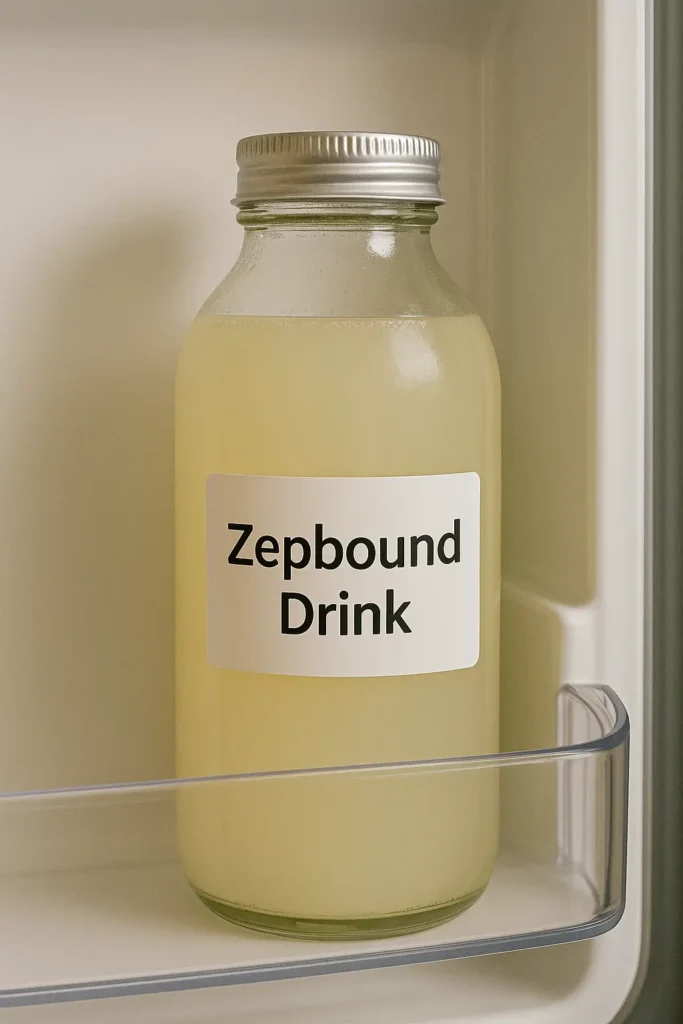 homemade natural Zepbound drink recipe stored
