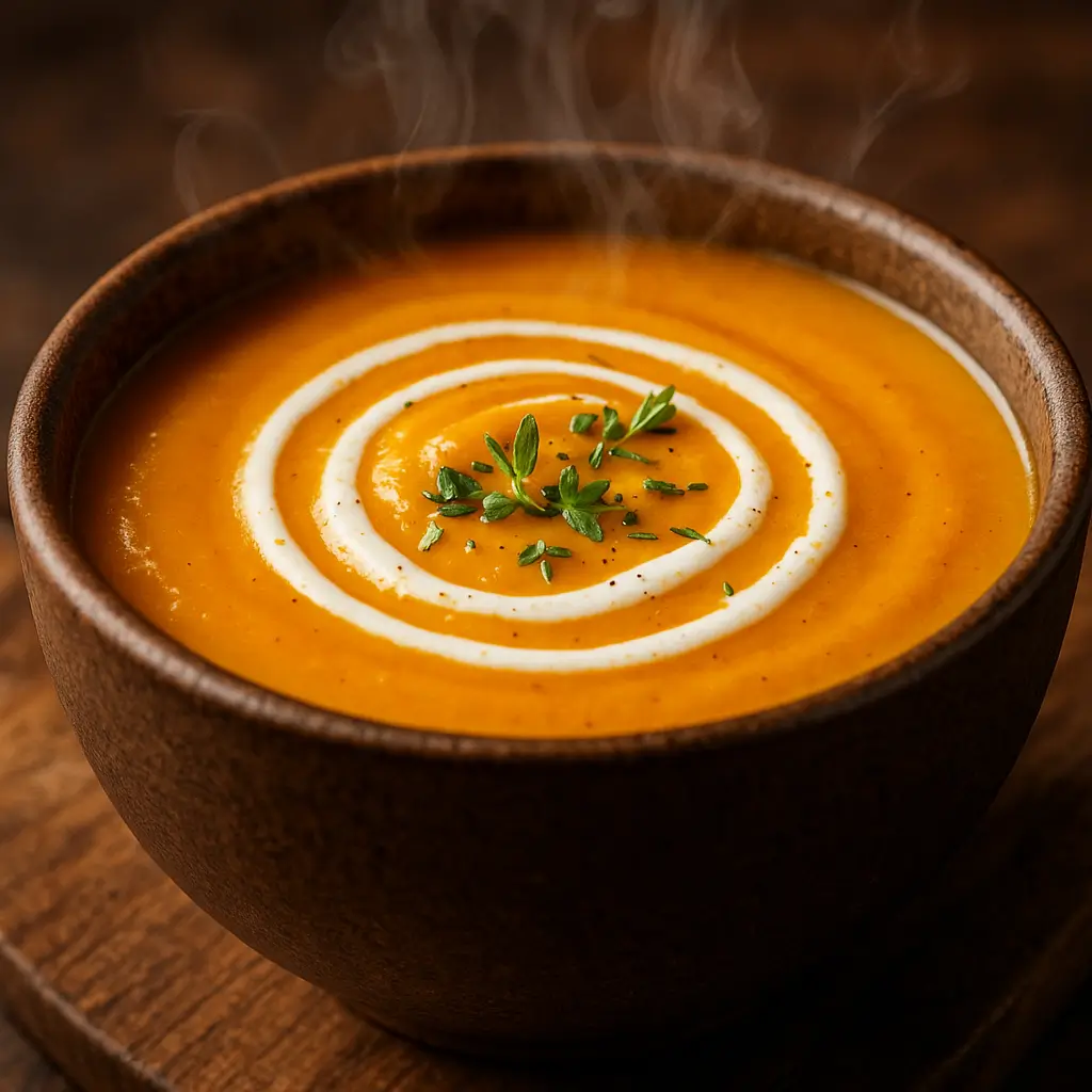 butternut squash soup recipes with cream swirl