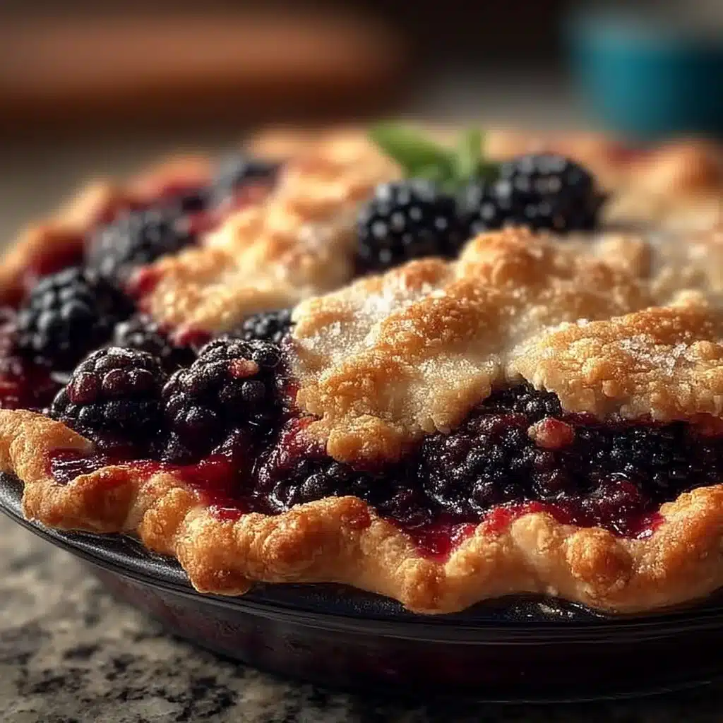 Homemade Blackberry Cobbler with juicy berries and a golden crust