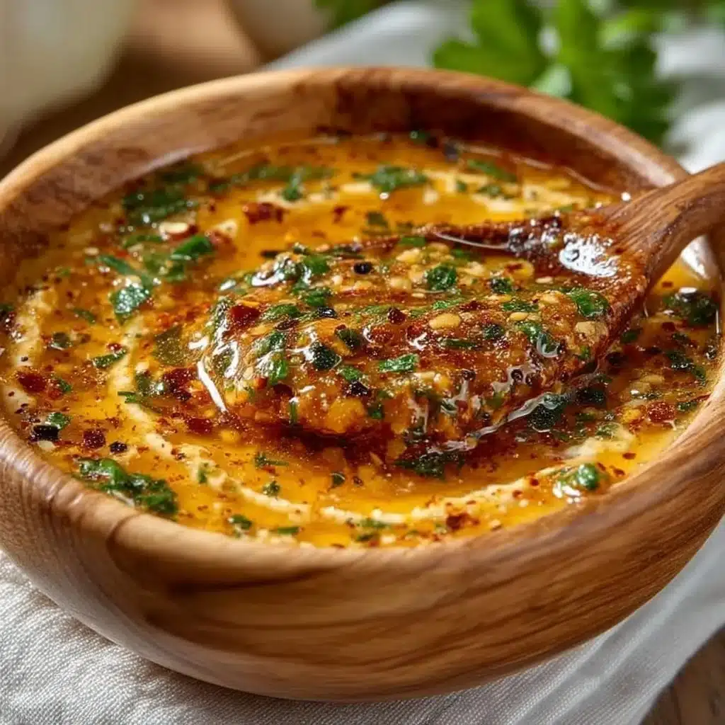 Cajun garlic butter sauce drizzled over shrimp and vegetables