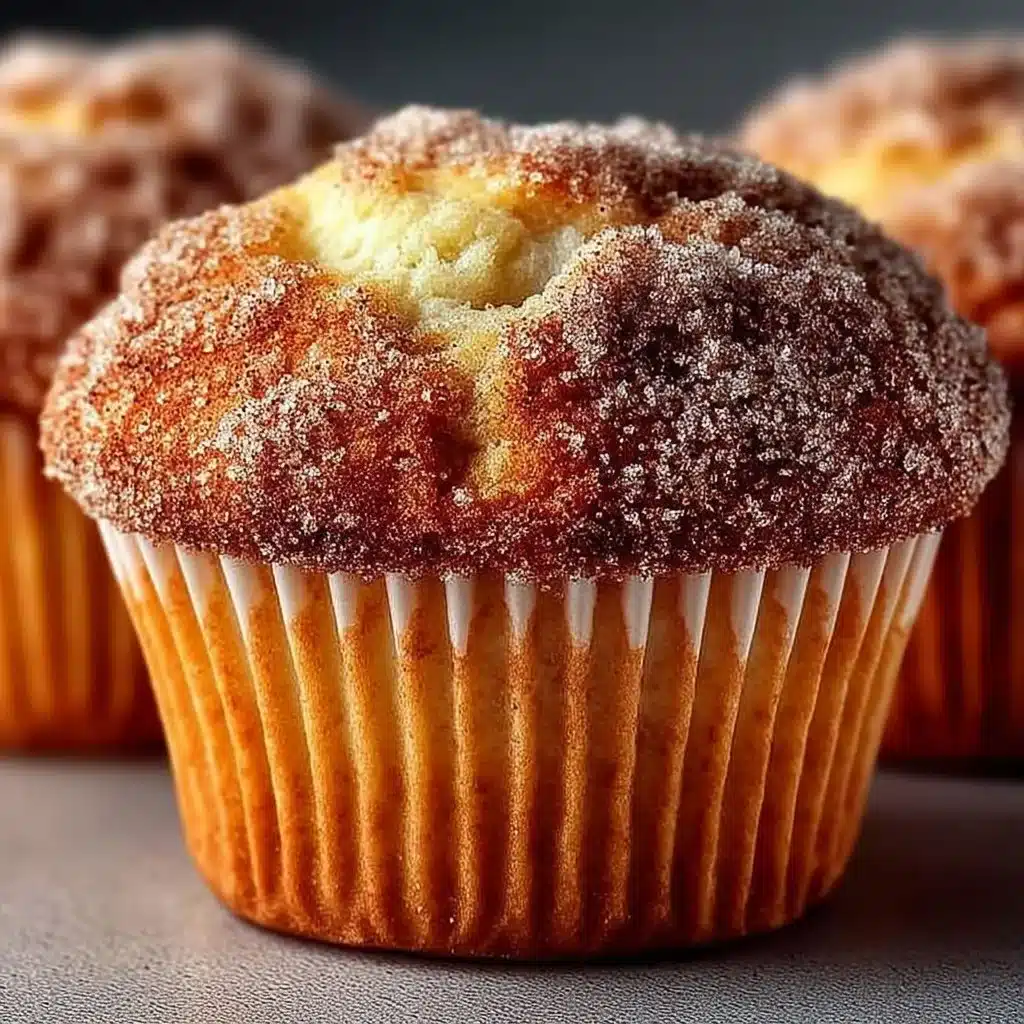Delicious cinnamon sugar donut muffins on a plate