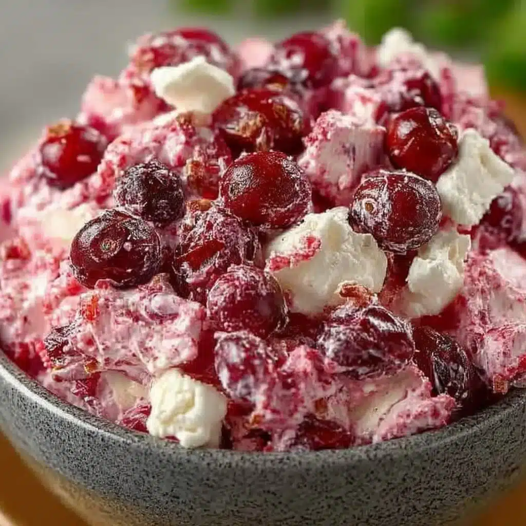 Freshly prepared Cranberry Salad with vibrant ingredients and a tangy dressing