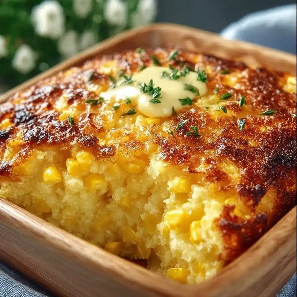 Delicious easy Jiffy corn casserole dish ready to serve