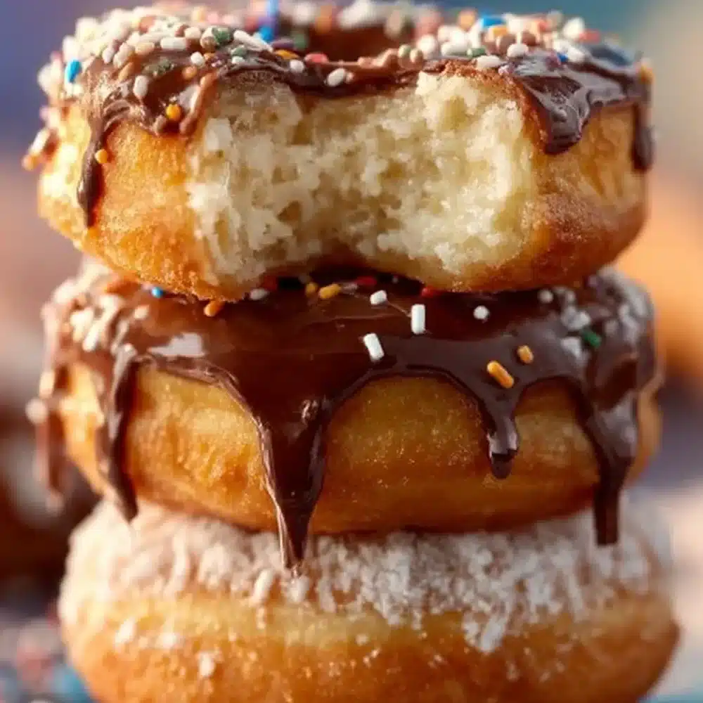Delicious homemade Keto Donuts on a plate, low-carb and gluten-free treat.