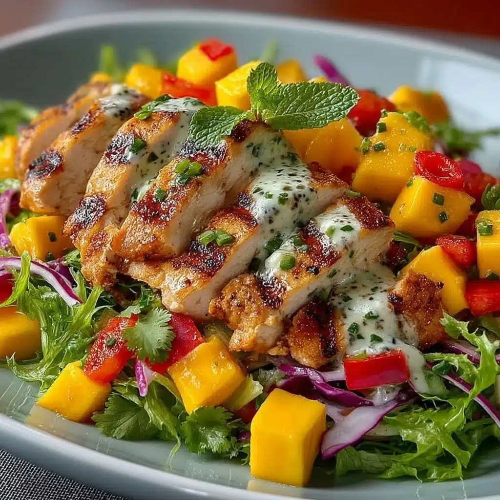 Delicious Mango Chicken Salad with fresh ingredients and vibrant colors