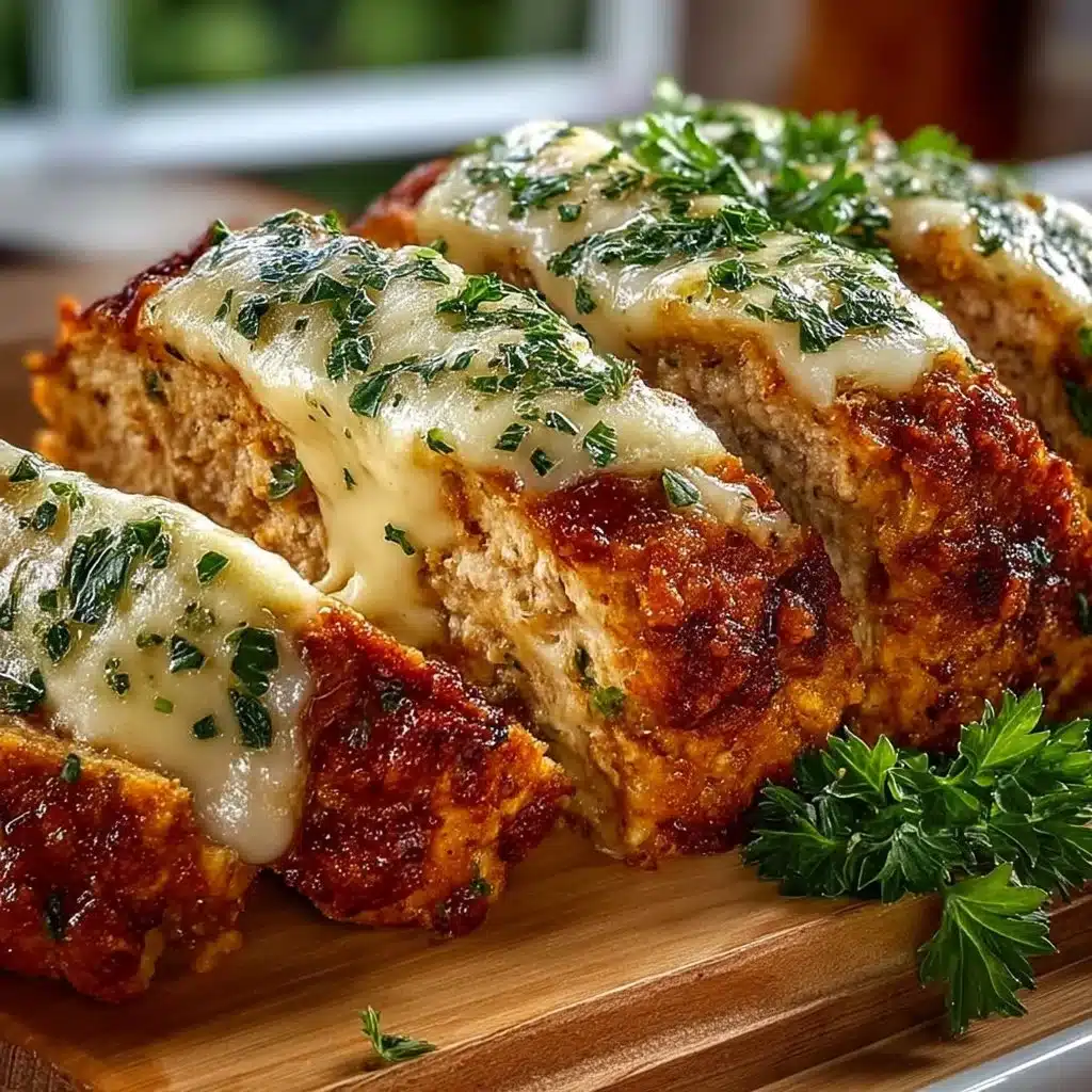 Savory Parmesan Chicken Meatloaf served with herbs and spices