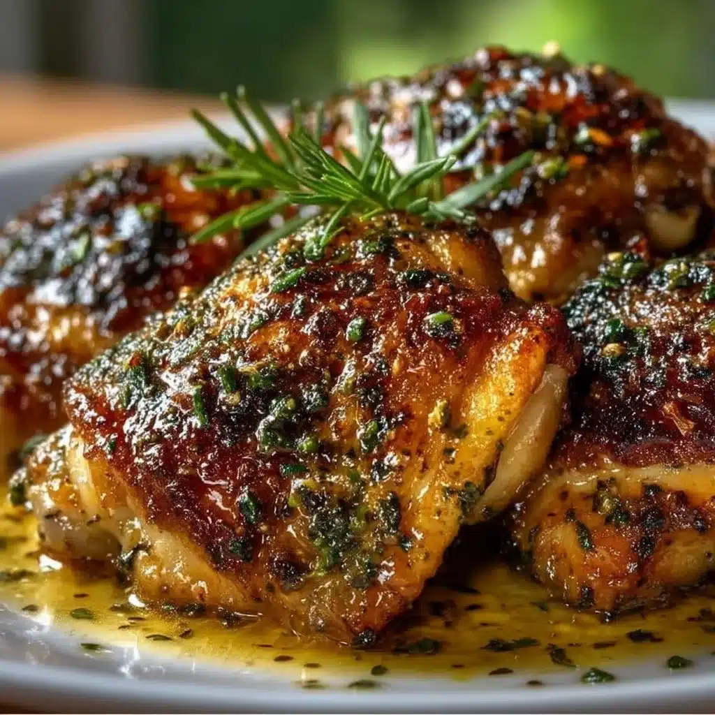 Sweet Maple Dijon Chicken Thighs with a flavorful glaze